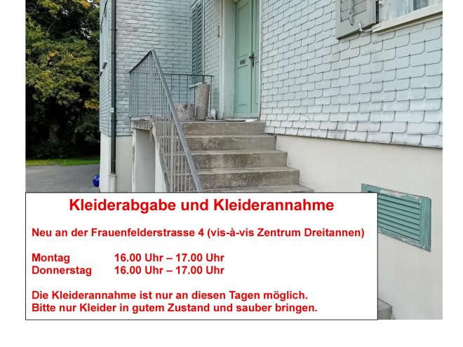 Kleiderabgabe und Kleiderannahme